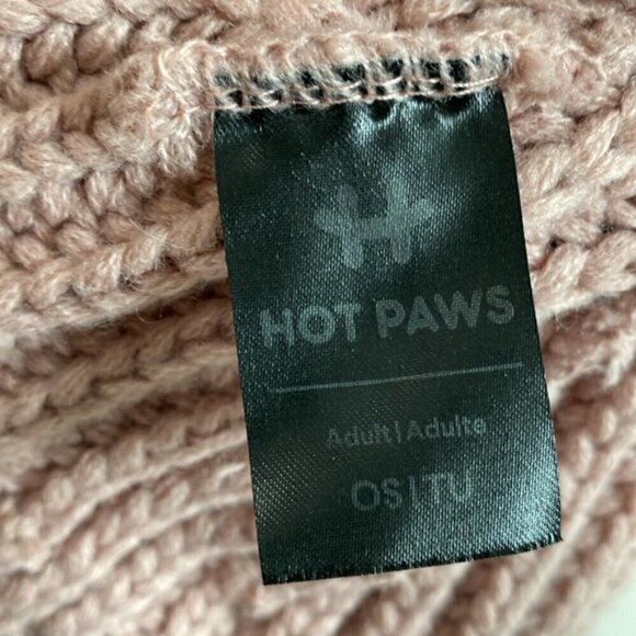 Hot Paws Pink Chunky Knit Hat - Picture 9 of 12